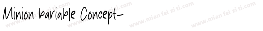 Minion bariable Concept字体转换
